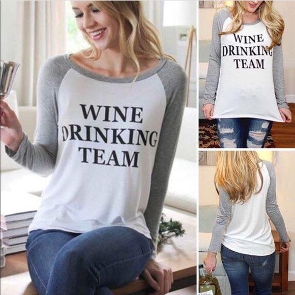 RESTOCK! Wine Drinking Team Top - Picture 1 of 1